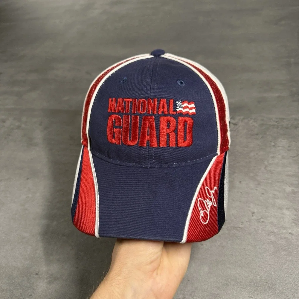 Dale Earnhardt Jr Hat Chase Authentic Cap Nascar F1 White Blue National Guard 88